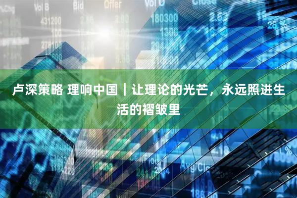 卢深策略 理响中国｜让理论的光芒，永远照进生活的褶皱里