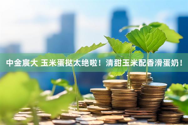 中金宸大 玉米蛋挞太绝啦！清甜玉米配香滑蛋奶！