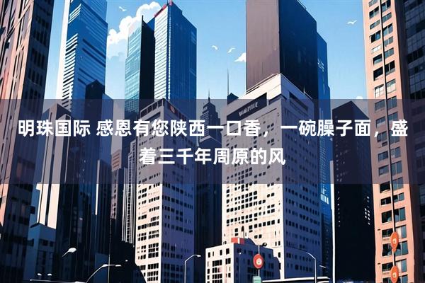 明珠国际 感恩有您陕西一口香，一碗臊子面，盛着三千年周原的风